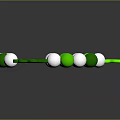 Elegant Green Clover Charm Bracelet With Green And Silver Beads Design