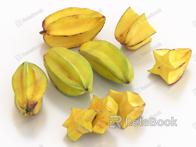 Carambola Star Fruit Fruit model