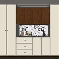 Middle Cream Style Sideboard 3d model