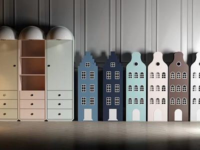 Modern Locker Cabinet 3d model