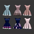 Stylish Women's Dresses in Various Colors with Polka Dots Stripes and Floral Patterns