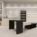 Modern Clothing Store Showroom With Elegant Interior Display Racks Sofa Seating And Large Windows