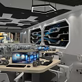 Modern Classroom Virtual Reality Laboratory 3d model