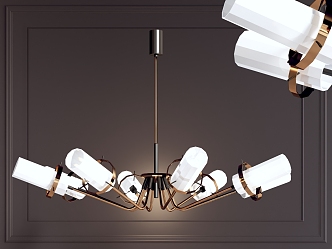 Light Luxury Chandelier Multi-head Chandelier 3d model