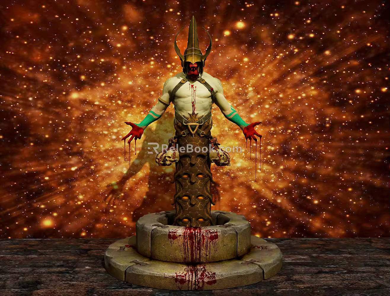 Modern game character Diablo character 3d model
