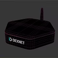 DEXNET Black Wireless Computer Network Device With External Antenna And Connectivity Features