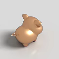 Cute Golden Pig Shaped Jewelry Ornaments With Shiny Surface For Decorative Use