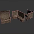 Wooden Furniture Collection Featuring Various Shaped Seats And Booth Design For Home