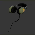 Retro Green Wired Headphones With Classic Design And Soft Ear Cups