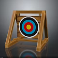 Weapon Training Shooting Practice Wooden Target Stand With Colorful Bullseye