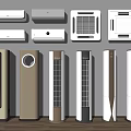 Various Modern Air Conditioner Fans With Wall Mounted And Floor Standing Designs