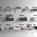 Essential Commercial Kitchen Equipment With Various Workbenches Storage Cabinets And Sterilizers