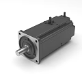 Black Servo Motor With Metal Shaft And Mounting Holes For Industrial Use