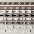 Various Modern Electrical Switch Panels With Different Color Designs And Socket Switch Combinations 3d model