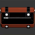 Red Portable Household Storage Utility Case With Black Accents And Durable Design