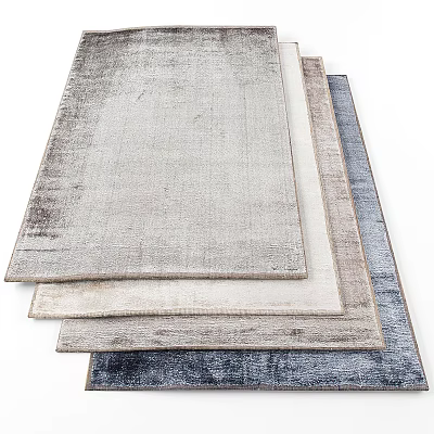 Modern Square Rugs in Different Neutral Tones for Contemporary Home Decor 3d model