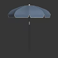 Outdoor Blue Patio Umbrella With Metal Pole For Garden Furniture Shade