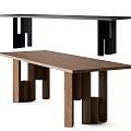 Mokko Fenestra Modern Rectangular Dining Table Dining Table Desk Tea Table Tea Table 3d model