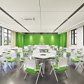 modern classroom 3d model