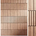 Brown Brick Wall Design Ideas With Various Vertical And Horizontal Patterns 3d model