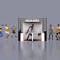 HUAWEI Power Unlimited Photo Check in Spot with Exercising People and Dumbbells