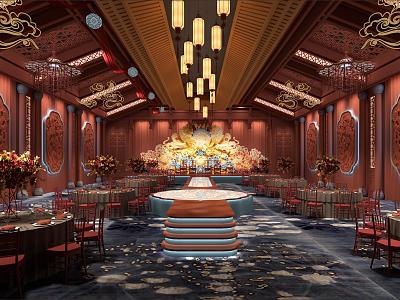 Chinese Banquet Hall Chinese Wedding Hall Chinese Wedding Hall Wedding Venue model