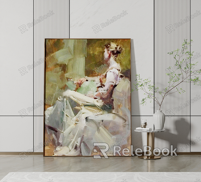 Modern figure painting guest restaurant porch hanging painting model