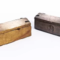 Vintage Wooden Chests With Carved Patterns And Light Dark Finishes