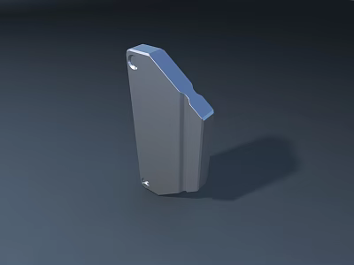 Public Facility Metal Structural Part With Gray Finish And Mounting Holes 3d model