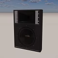 Black Home Audio Speaker With Bass Subwoofer And Front Control Panel Design