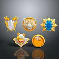 Medieval Shield Ancient Shield Defensive Weapon Ancient Shield Iron Shield Protective Shield Wooden Shield 3d model