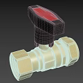 Brass Ball Valve With Black Handle And Red Indicator For Plumbing Applications
