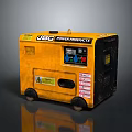 Yellow JBC Power Products Generator With Control Panel And Rolling Wheels