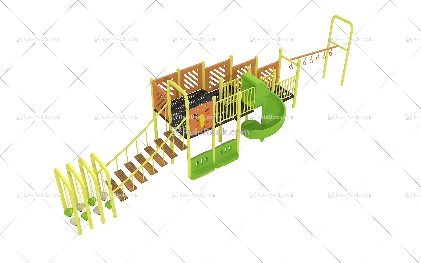 Slide climbing children's equipment model