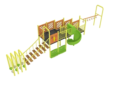 Slide climbing children's equipment model