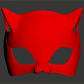 Red Cat Shaped Mask With Stylish Design For Daily Life And Decoration