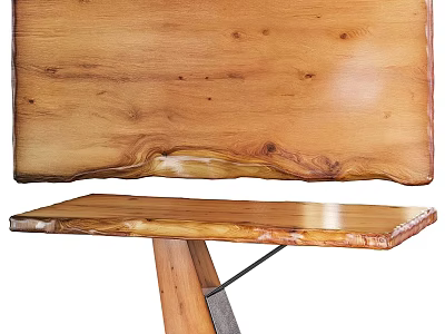 Natural Wood Tea Table and Chairs With Rustic Design And Solid Construction 3d model