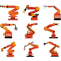 Mechanical arm mechanical gripper intelligent manufacturing machinery manufacturing intelligent factory mechanical arm robot manufacturing intelligent factory assembly line 3d model