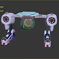 Futuristic Advanced Space Exploration Rover with Mechanical Legs for Cosmic Missions