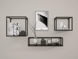 Modern Wall Shelf Storage Rack 3d model