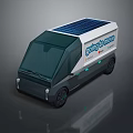 Modern Household Supplies Transport Vehicle With Solar Panels And Goingtomorrow Design
