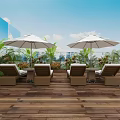 Modern Conference Room With Spacious Layout Large Windows Projection Screen Wooden Flooring And Comfortable Chairs