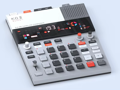KORG Digital Synthesizer With Multiple Controls And Display Panel For Music Production 3d model