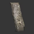 Artistic Wood Bark Texture Decorative Piece With Polished Stone Base Design