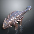 3D Armored Dinosaur Character Model With Spiked Back And Detailed Texture