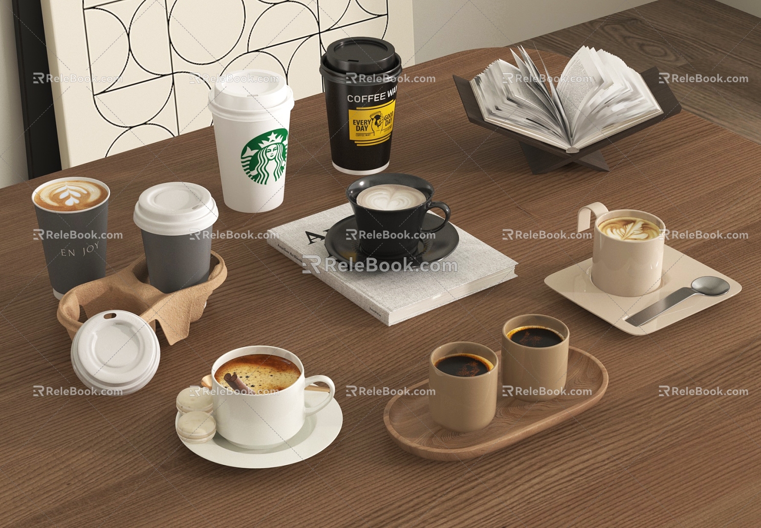 Food and Beverage Coffee Cup Cup Cup Decorations Ornaments Coffee 3d model