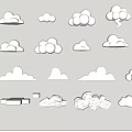Decorative Ornament Decoration Set With Cloud Shapes And Geometric Designs For Home Decor
