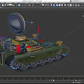 Anti-aircraft gun anti-aircraft vehicle radar vehicle radar detection vehicle reconnaissance vehicle survey vehicle monitoring vehicle low face number low model simple model game film and television level super realistic 3d model