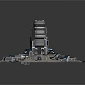 Modern Sci-Fi Equipment Sci-Fi Items Sci-Fi Components High-Tech Components 3d model