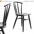 Modern Wooden Leisure Chair With Minimalist Backrest And Tapered Leg Design